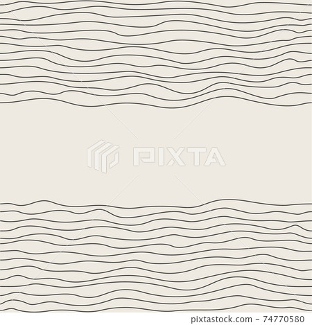 Seamless linear pattern. Geometric weave backdrop. Graphic print texture fabric design template. Vector illustration monochrome background 74770580