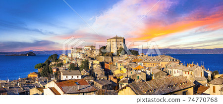 Beautiful medieval village (borgo) Capodimonte - Italy (Viterbo province) Beautiful medieval village (borgo) Capodimonte - Italy (Viterbo province) 74770768