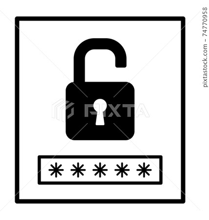Password lock screen - Stock Illustration [74770958] - PIXTA