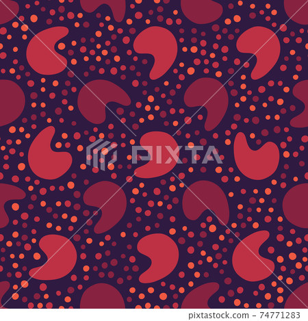 Seamless pattern with hand drawn organic... - Stock Illustration ...
