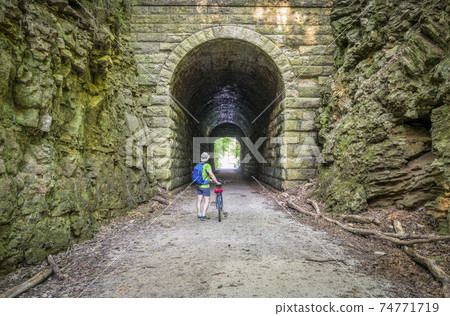 biking on Katy Trail biking on Katy Trail 74771719