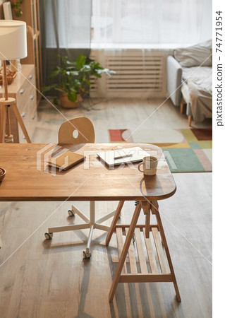 Home Office Workplace in Sunlight 74771954