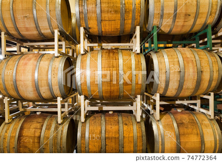 Close up Photo of Wine Casks 74772364