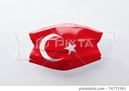 Turkish flag mask Turkish flag mask 74775365