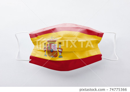 Spanish flag mask 74775366