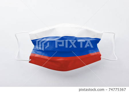 Russian flag mask 74775367