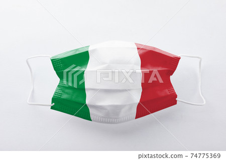 Italian flag mask Italian flag mask 74775369