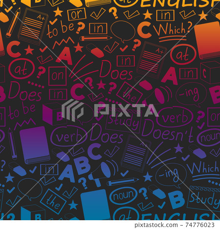 Concept of learning English. Flat design, vector pattern. Concept of learning English. Flat design, vector pattern. 74776023