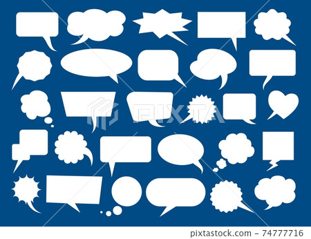 Speech bubbles blank boxes 74777716