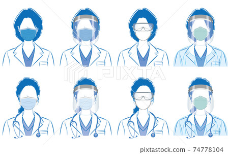 醫生的傳染媒介例證病毒感染控制醫療保健工作者。 醫生的傳染媒介例證病毒感染控制醫療保健工作者。 74778104