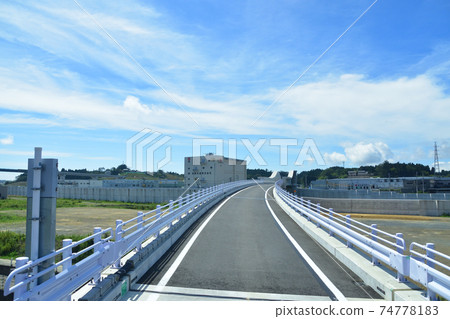 Scenery from the Kesennuma Line BRT train window from Yanaizu Station to Kesennuma Station 74778183