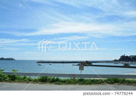 Scenery from the Kesennuma Line BRT train window from Yanaizu Station to Kesennuma Station 74778244