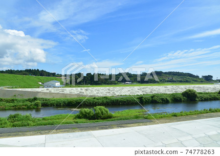 Scenery from the Kesennuma Line BRT train window from Yanaizu Station to Kesennuma Station 74778263