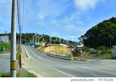 Scenery from the Kesennuma Line BRT train window from Yanaizu Station to Kesennuma Station 74778280