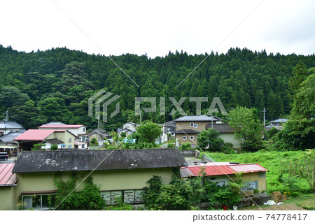 Scenery from the Kesennuma Line BRT train window from Yanaizu Station to Kesennuma Station 74778417