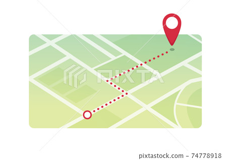 A map showing your current location and destination 74778918