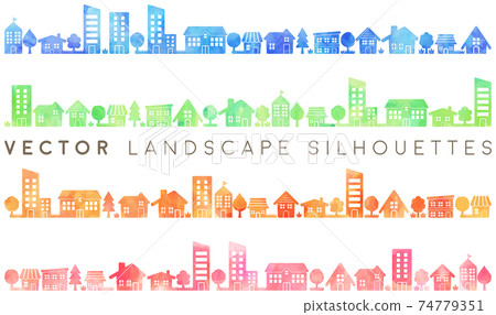 Silhouette of cityscape illustration 74779351