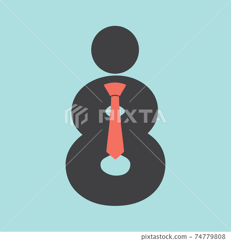 8 Number Thumb Up Business Success Icon Symbol Vector Illustration. 8 Number Thumb Up Business Success Icon Symbol Vector Illustration. 74779808