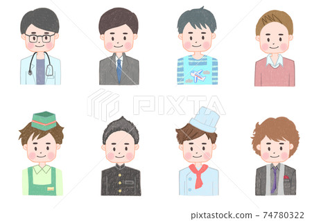 Male icon set 3 - Stock Illustration [74780322] - PIXTA