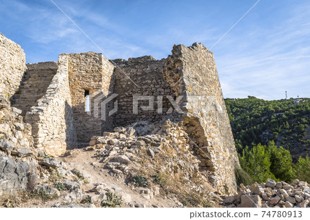 Fortress on the hill near Skradin town in Croatia 74780913