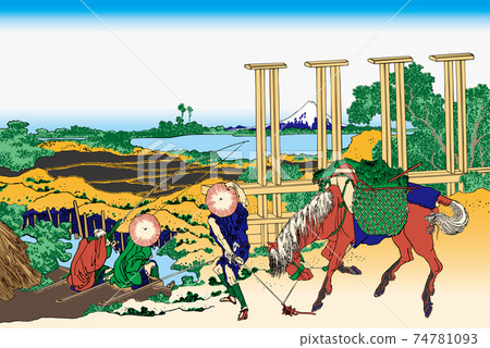 Katsushika Hokusai image Musashi Senju bright version Katsushika Hokusai image Musashi Senju bright version 74781093