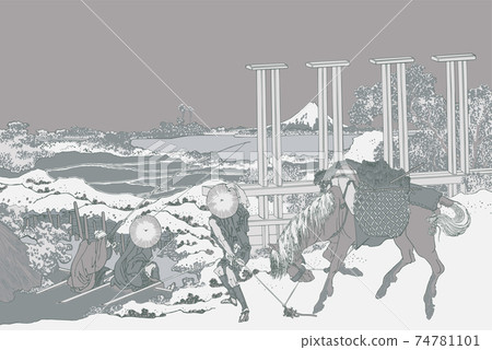 葛飾北齋圖像武藏千壽銀 葛飾北齋圖像武藏千壽銀 74781101