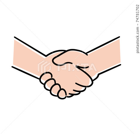 握手手簡單矢量插圖素材 74781702