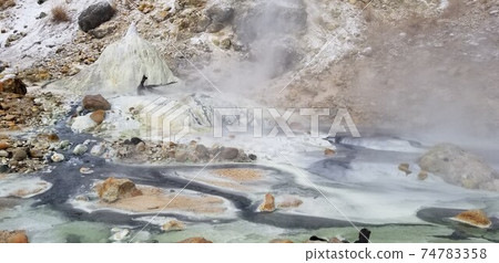 Yumata Onsen, a nationally designated natural monument in the Takase Valley of the Northern Alps, Nagano Prefecture Yumata Onsen, a nationally designated natural monument in the Takase Valley of the Northern Alps, Nagano Prefecture 74783358