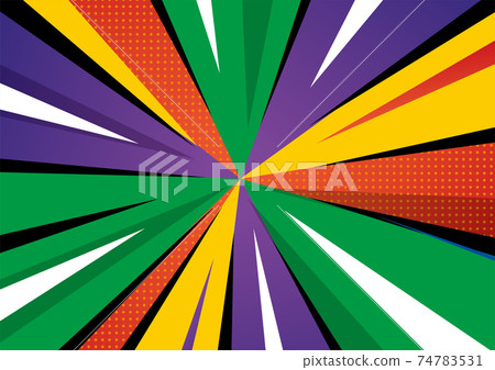 七彩輻射集中線背景背景 美國漫畫漫畫 插圖素材 圖庫