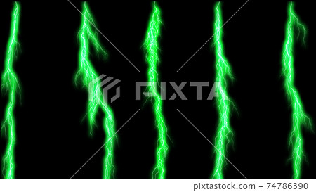 Electric shock green electric current lightning CG Electric shock green electric current lightning CG 74786390