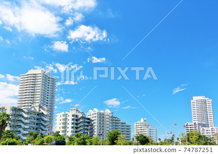 Apartment in blue sky Apartment in blue sky 74787251