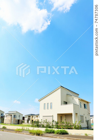 House in the blue sky 74787306