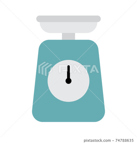 Kitchen scale. Simple food icon in trendy style isolated on white background for web applications and mobile concepts. Vector illustration Kitchen scale. Simple food icon in trendy style isolated on white background for web applications and mobile concepts. Vector illustration 74788635