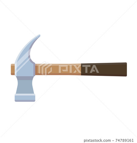 Claw hammer flat style vector icon isolated - Stock Illustration ...