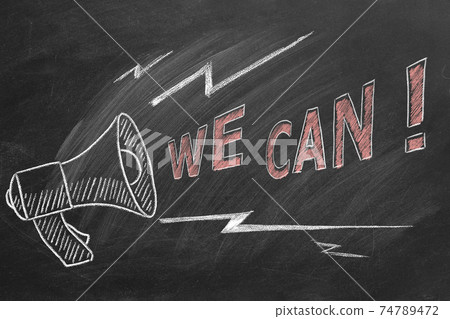 WE CAN. Inspirational motivational quote. 74789472