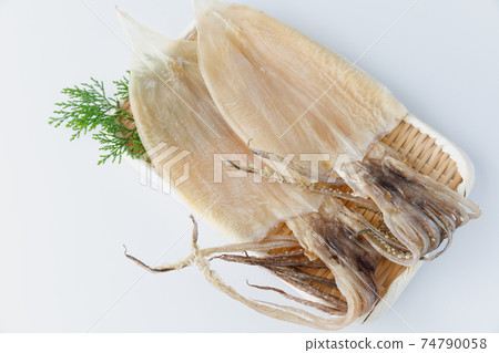 Ingredients: dried squid with emperor, dried squid, side dish of sake, lucky charm, Ingredients: dried squid with emperor, dried squid, side dish of sake, lucky charm, 74790058