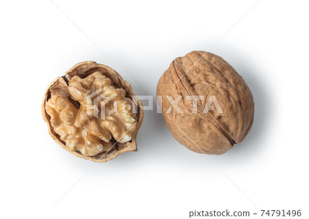 Ripe walnuts 74791496