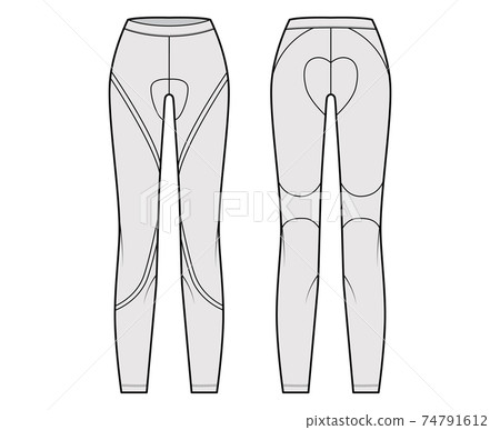 Cycling pants leggings technical fashion Vector Image