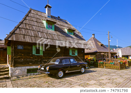 Traditional village Drvengrad Mecavnik - Serbia Traditional village Drvengrad Mecavnik - Serbia 74791798