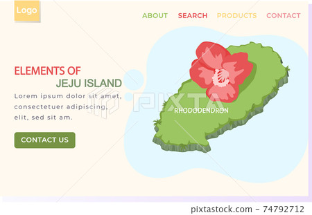 Welcome to Jeju island in South Korea, traditional landmarks, symbols. Korean land with traditional attractions Welcome to Jeju island in South Korea, traditional landmarks, symbols. Korean land with traditional attractions 74792712