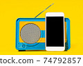 Clubhouse in audio chat application, view on the smartphone. 74792857