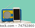 Clubhouse in audio chat application, view on the smartphone. 74792860