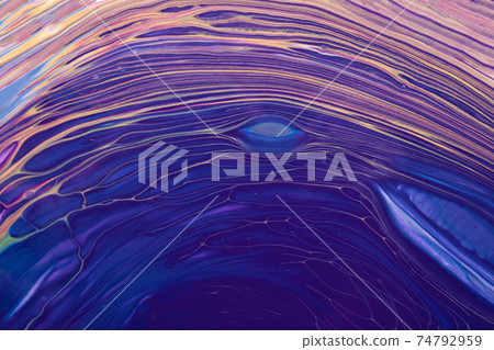 Abstract fluid or liquid art background blue and purple colors. Acrylic painting Abstract fluid or liquid art background blue and purple colors. Acrylic painting 74792959
