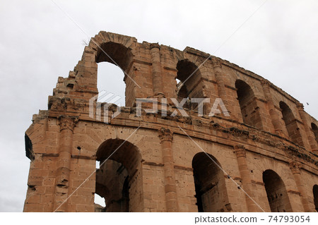 The amphitheater in El-Jem, Tunisia The amphitheater in El-Jem, Tunisia 74793054
