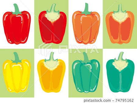 辣椒粉4種顏色 辣椒粉4種顏色 74795162