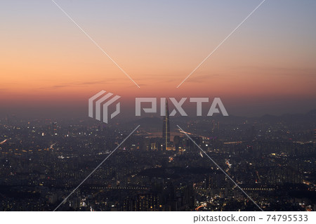 樂天世界大廈，蠶室，松坡區，漢江，首爾 74795533