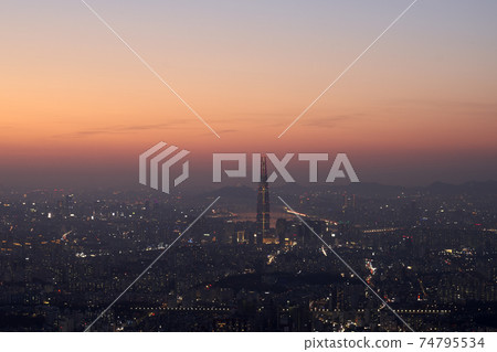 樂天世界大廈，蠶室，松坡區，漢江，首爾 74795534