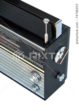 Old soviet radio isolated on white background Old soviet radio isolated on white background 74796055