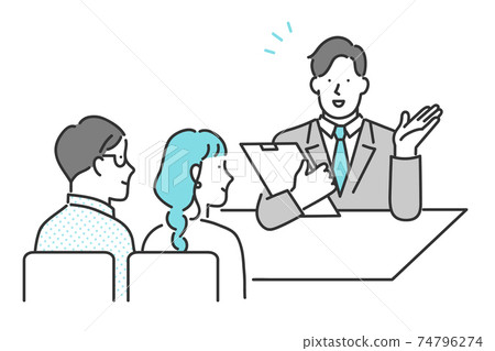 Business person who makes proposals to customers 74796274