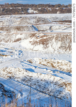 Winter view of the amber quarry. Russia Winter view of the amber quarry. Russia 74796473